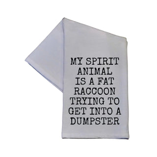 My Spirit Animal is a Fat Raccoon | Tea Towel | KT-89