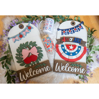 Door Hanger | Shelf Sitter Interchangeable | Welcome Sign | KT- 104