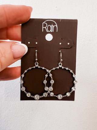Crystal Dotted Circle Hoop Earrings