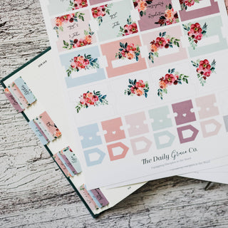 Floral Bible Tabs by The Daily Grace Co