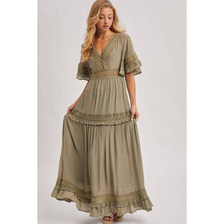 Lace-Trimmed Grace Maxi Dress BI-01