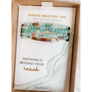 Strong Beautiful You Demdaco Wrap Bracelet/Necklace