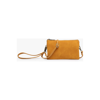 Riley Suede 3 Compartment Crossbody/Wristlet