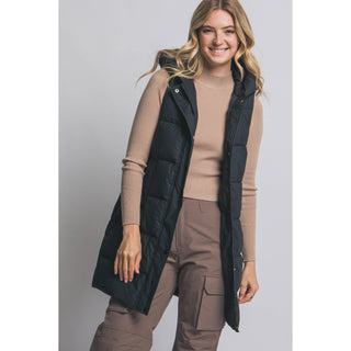 Quilted Comfort Hooded Puffer Vest | PO-27
