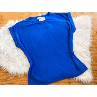 Cotton Modal Slub Rolled Sleeve Tee | ZN-44