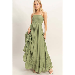Olive Grove Maxi Dress HY-04