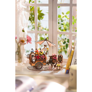 3D Wooden Puzzle: Blossom Cart
