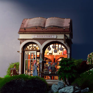 DIY Miniature House Kit | Bookstore | WOZ2003