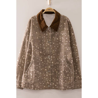 Bambi Mocha Western Animal Print Jacket | VJ-26