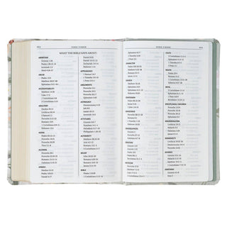 KJV Compact Bible | Faux Leather | HC Floral Printed Ps 23:3
