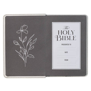 KJV Compact Bible Large Print | Faux Leather | White | CG-07
