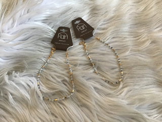 Grey Beaded Anklet | Lobster Clasp | RJ-12