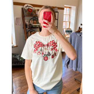All Wrapped Up Christmas Charm Graphic Tee | KT-426