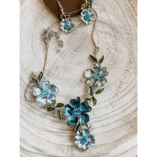 Forget-Me-Not Necklace & Earrings | RJ-09