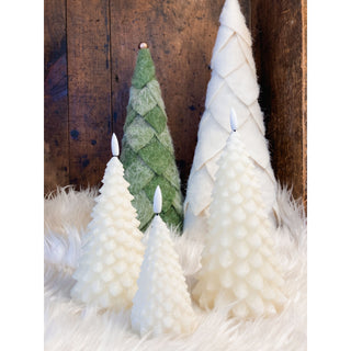 Winter Glow Cream Fir Tree Candle