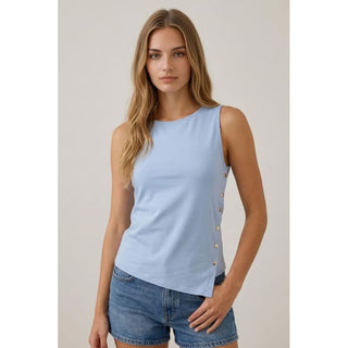 Ribbed Asymmetrical Tank Top | DR-23