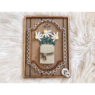 Wooden Flower Sign Decor | KT-301
