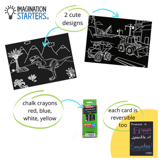 Chalkboard MiniMats Letters & Shapes Coloring Kit