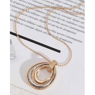 Fashion Oblong Multi Layer Long Necklace N1053 | KT-187
