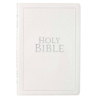 KJV Bible Thinline LP Faux Leather, White