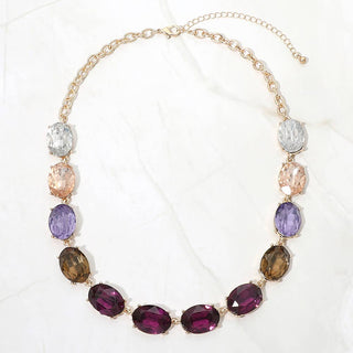 The Camille Faceted Stone Statement Necklace SC-04