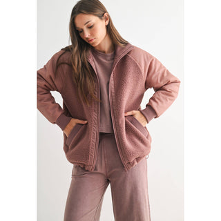Alpine Fleece Zip Up Bomber Jacket MB-53
