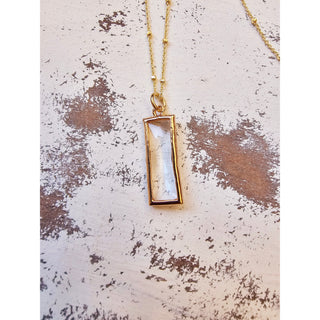 Windsor Clear Pendant Necklace in Gold LD-06