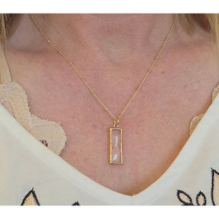 Windsor Clear Pendant Necklace in Gold LD-06