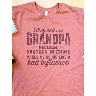 They Call Me Grandpa Graphic Short-Sleeved Tee KT-10