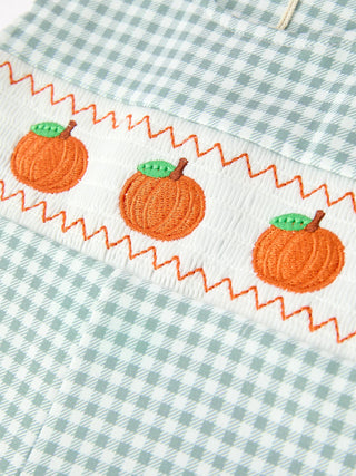 Online Exclusive | Pumpkin Embroidered Baby Boy Jon Jon