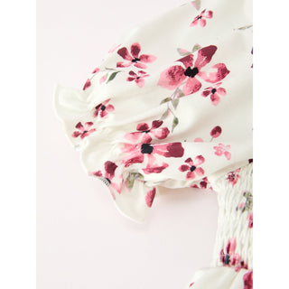 Floral Ruffle Girls Dress Puff Sleeve Party Dress l  Online Exclusive