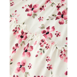 Floral Ruffle Girls Dress Puff Sleeve Party Dress l  Online Exclusive