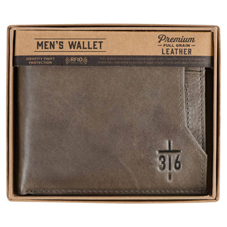 Men’s Leather Wallet - John 3:16