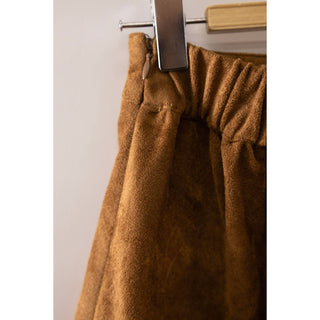 Autumn Suede Tiered Midi Skirt | VJ-28