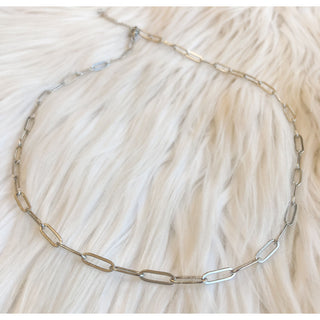 Stainless Steel Paperclip Chain Necklace