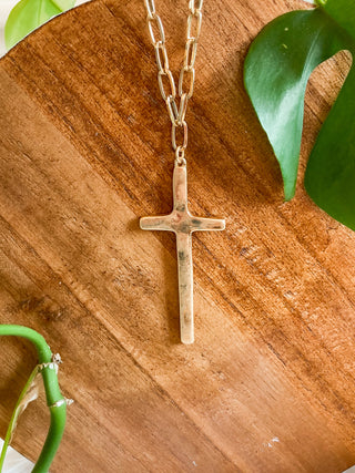 Bernie Gold Cross Necklace