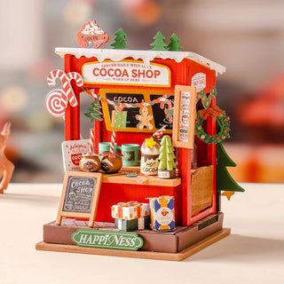 DIY Miniature House Kit: Cocoa Shop