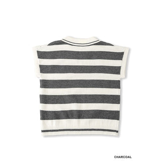 Harbor Stripe Collared Sweater | ZN-42