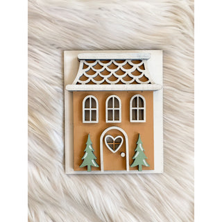 Victorian Gingerbread Christmas Tiles | Handmade Christmas Decor | KT-358