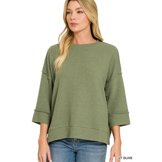 Double Knit 3/4 Sleeve Top | ZN-58