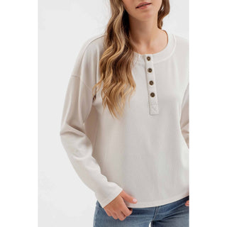 Everyday Ease Henley Knit Top | BP-44