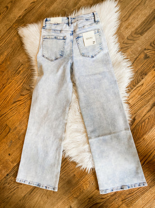 Willow Wash Wide Leg Denim Jeans | Light Wash | ZN-62