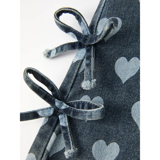 Heart Pattern Denim Bell Bottom Pants for Kids RF-01
