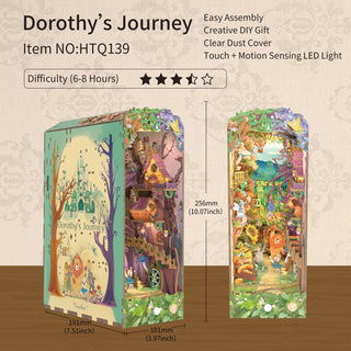 DIY Book Nook Kit: Dorothy's Journey w/ Dust Cover