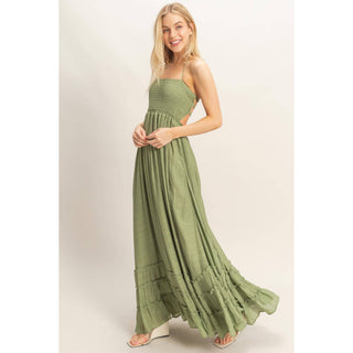 Olive Grove Maxi Dress HY-04