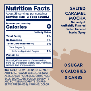Sugar Free Salted Caramel Mocha Syrup
