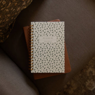 He Leads Me Journal | Floral Christian Daily Journal