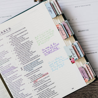 Floral Bible Tabs by The Daily Grace Co