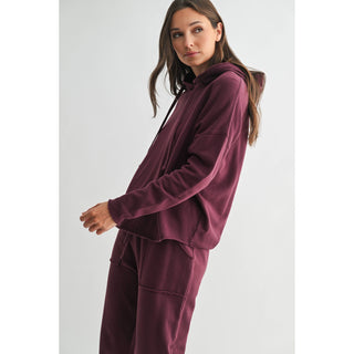 Bonfire Nights Hoodie in Dark Plum MB-56