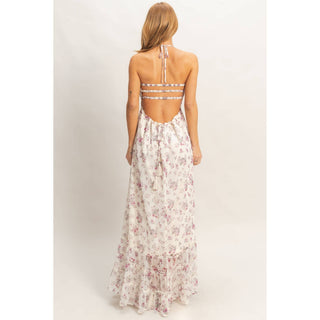 Smocked Floral Maxi Dress | HY-11